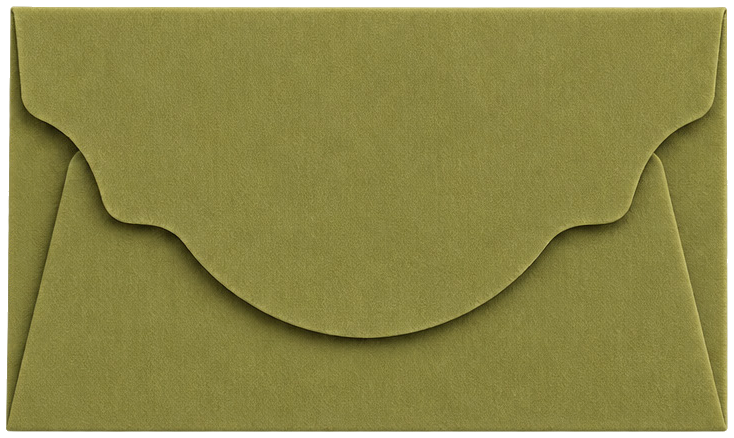 Sealed wedding invitation envelope